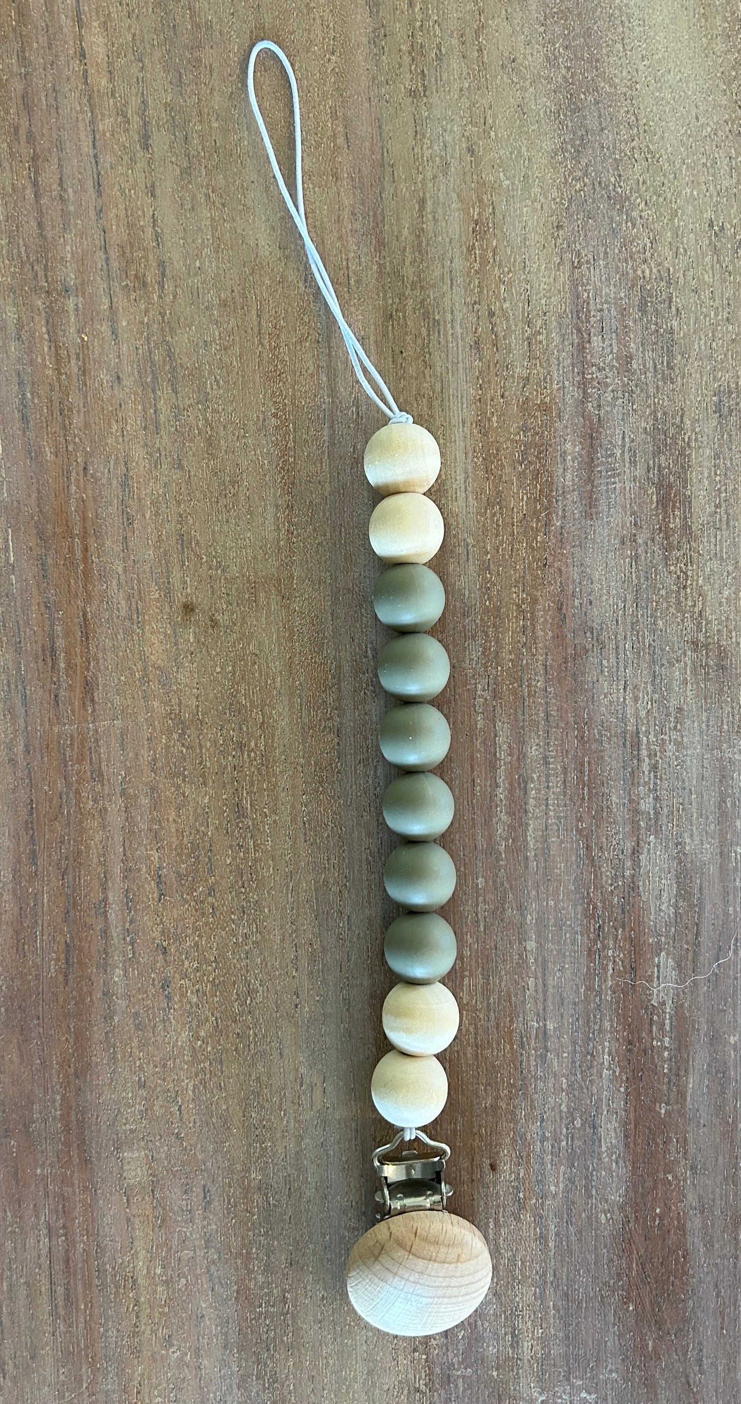 Sage Green Pacifier Clip