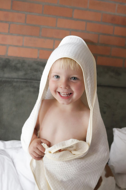 Waffle Weave Hooded Towel for Kids