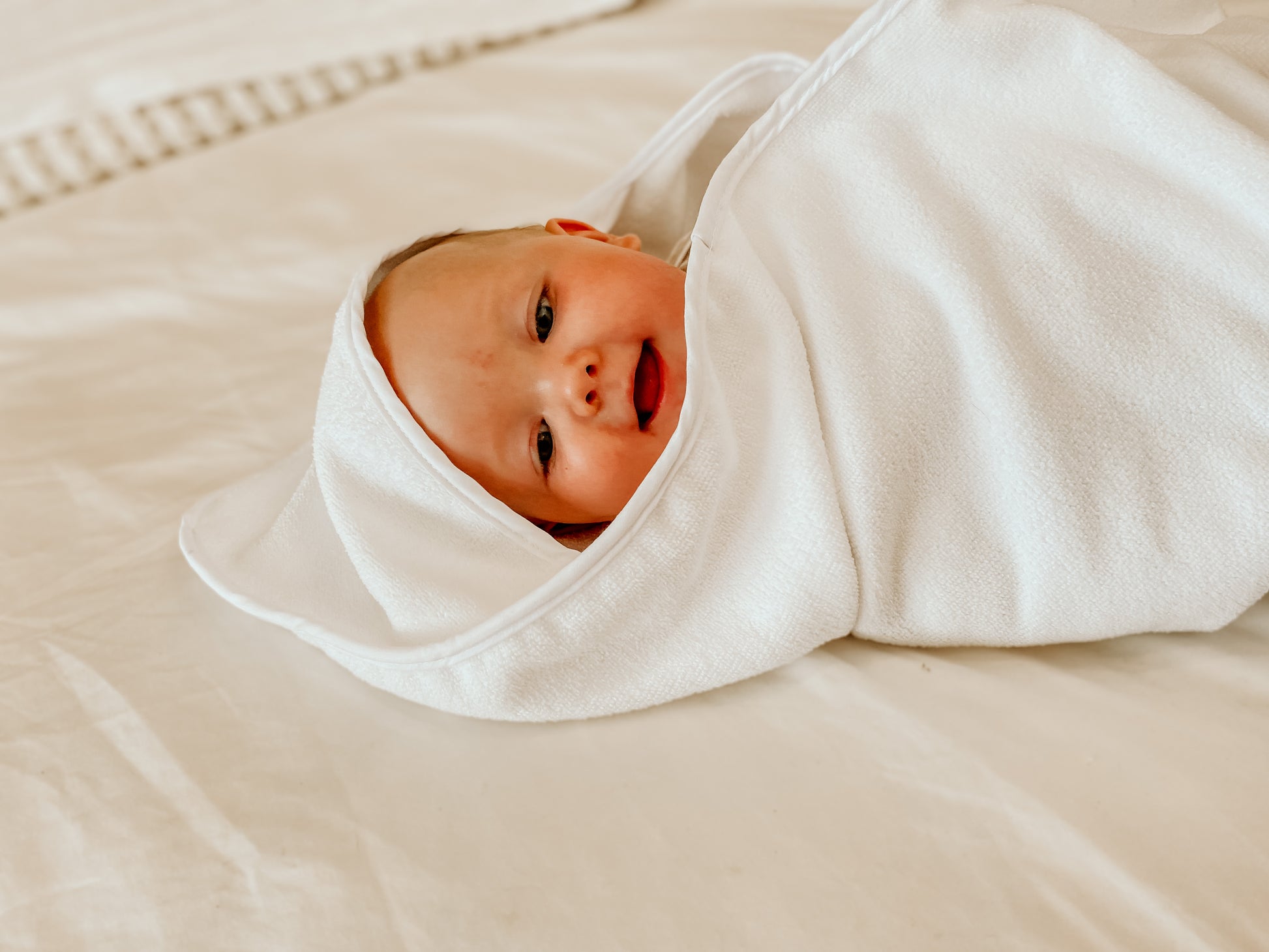 White Hooded Towel for Baby